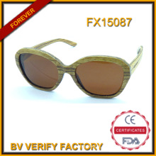 2015 100% bambu artesanal com óculos de sol marrom lente Fx15087